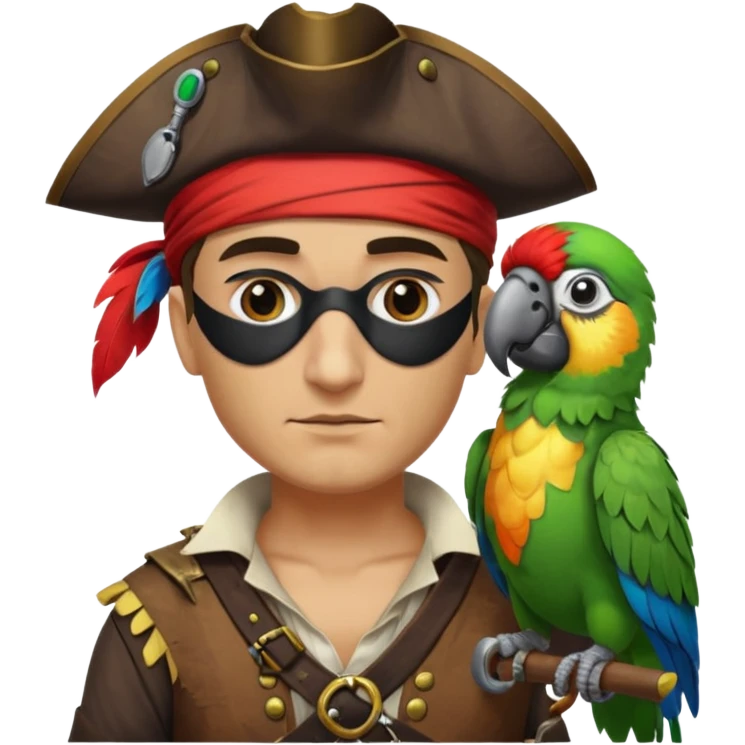 pirate and parrot emoji