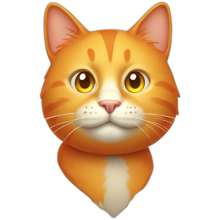 orange cat with glowing eyes emoji