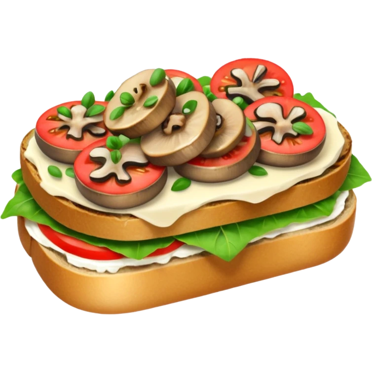 mushroom open sandwich emoji