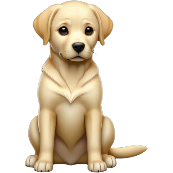 cinematic-[Labrador retriever]-realistic-full-body-sitting-emoji,-tail-resting-loosely-beside-its-paws,-head-tilted-dramatically, -sleek-[black]-fur,-simplified-yet-realistic-focused-features,-highly-detailed,-glowing-with-an-almost-sarcastic-glow emoji