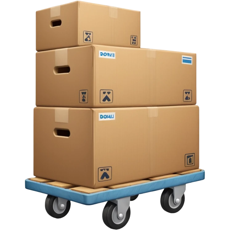 Furniture Dolly – with a sofa or boxes stacked on it emoji