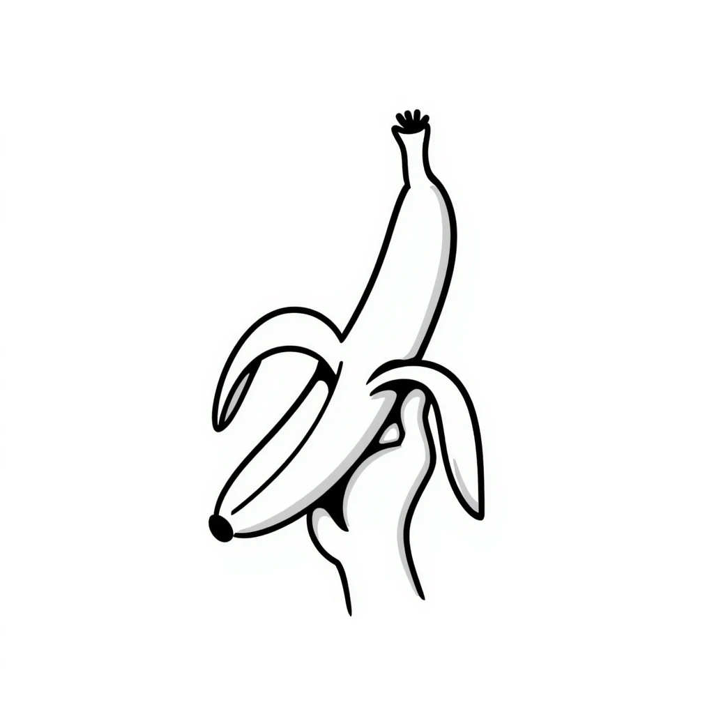 hand holding open banana emoji