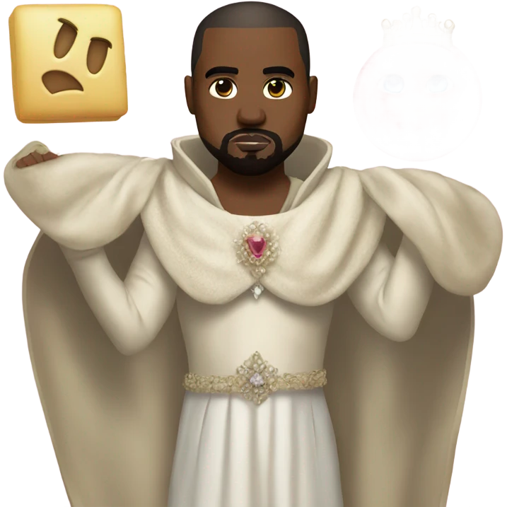 kanye west wearing a princess costume  emoji