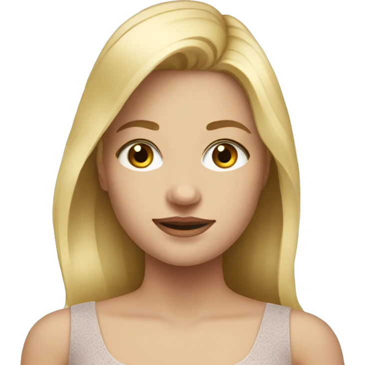 realistic blonde girl in dress emoji