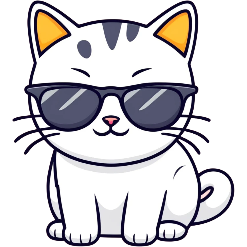 Cat with sunglasses emoji