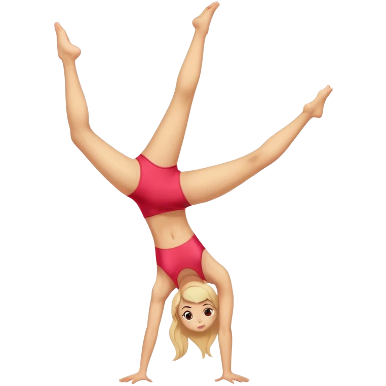 Girl doing a handstand emoji