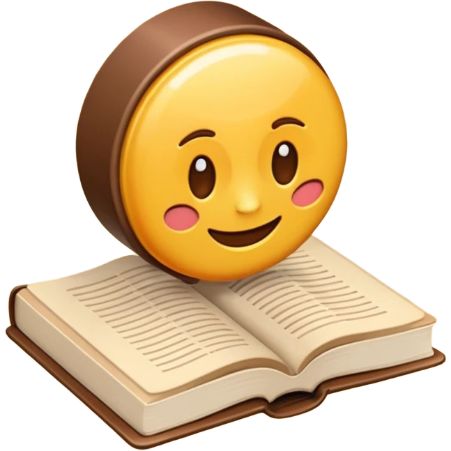 Crea un emoji de un libro dando una vuelta de 360 grados emoji