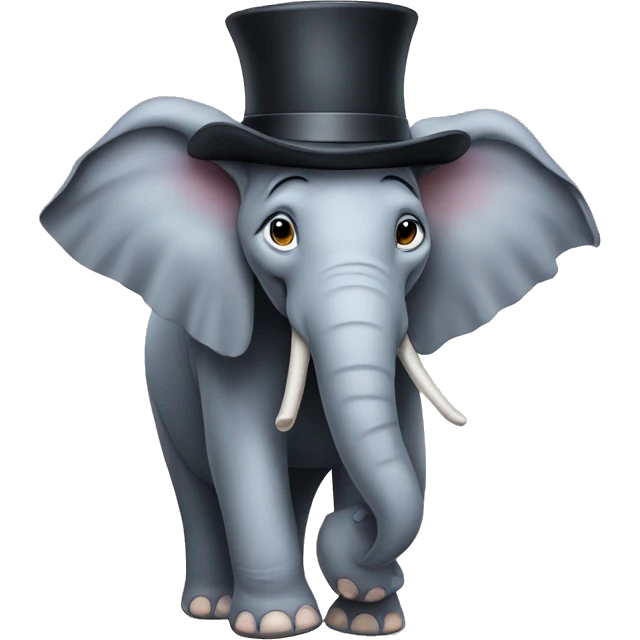 Elephant in a hat emoji