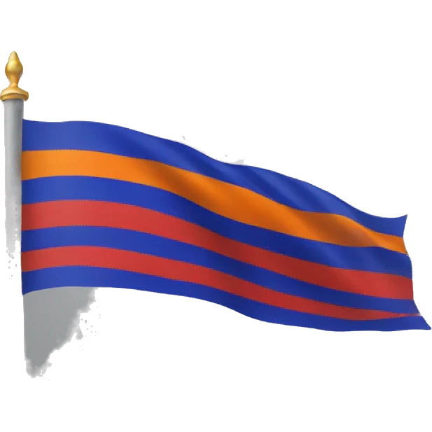 Bright armenian flag emoji