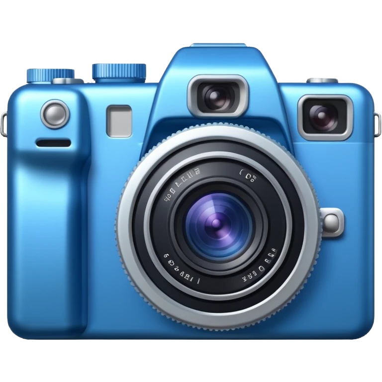 Blue camera  emoji