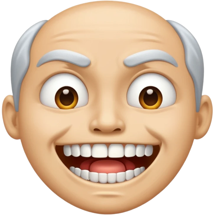 grimacing emoji with silver teeth emoji