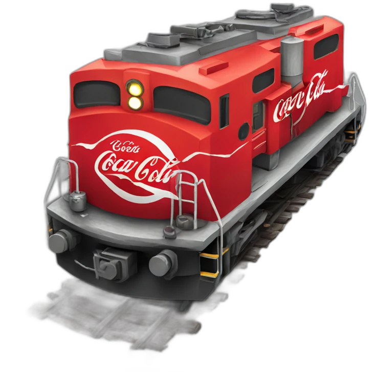 train filled with Coca cola emoji