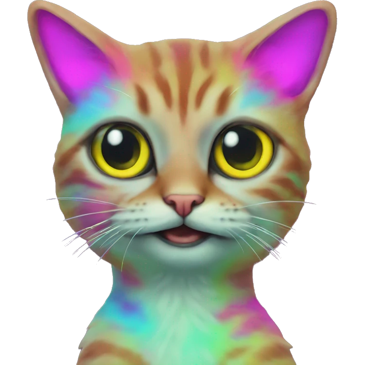 Acid trippy cat emoji