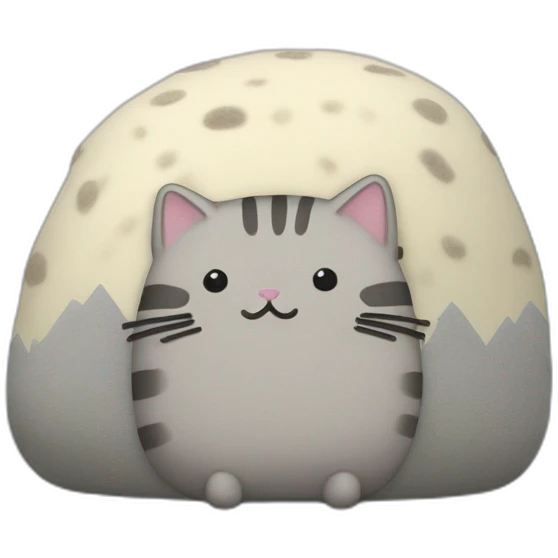 Columbia center Seattle with fat plush Pusheen emoji