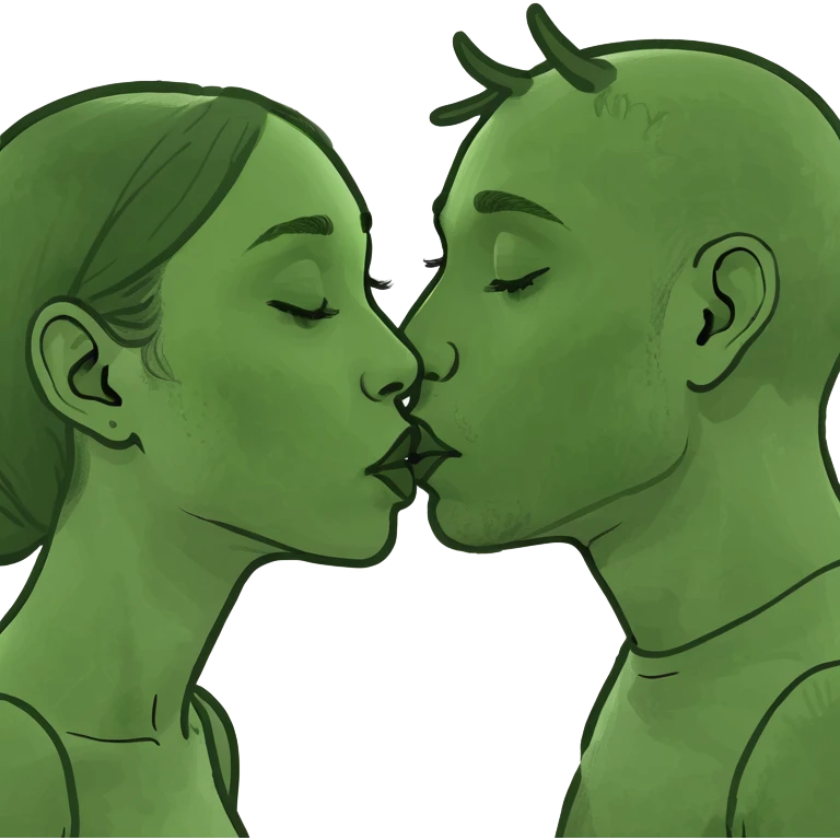 Two kissing emoji