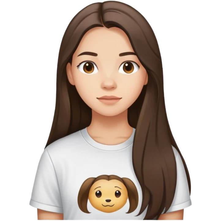 Longer hair and a olivia Rodrigo shirt emoji