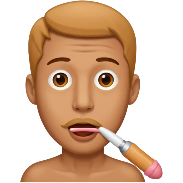 Guy with a penis in his mouth emoji