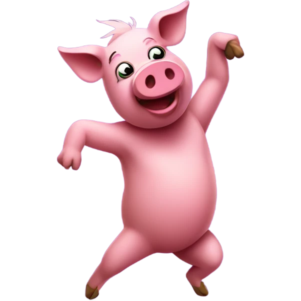 Dancing pig at night club  emoji