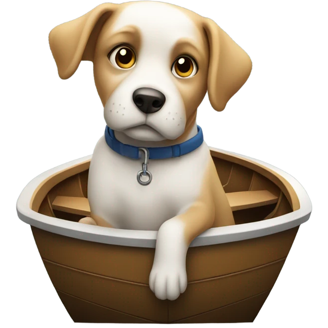 dog on a boat emoji