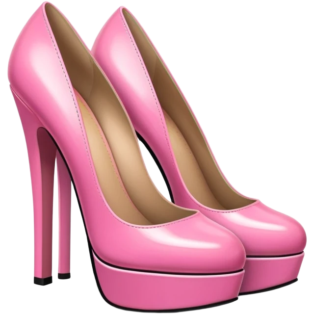 pink platform heels pink heels emoji