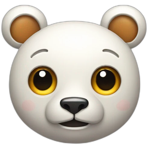 cute robot with bear horns emoji