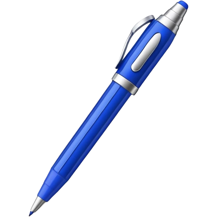 ballpoint pen angled with thin tip emoji