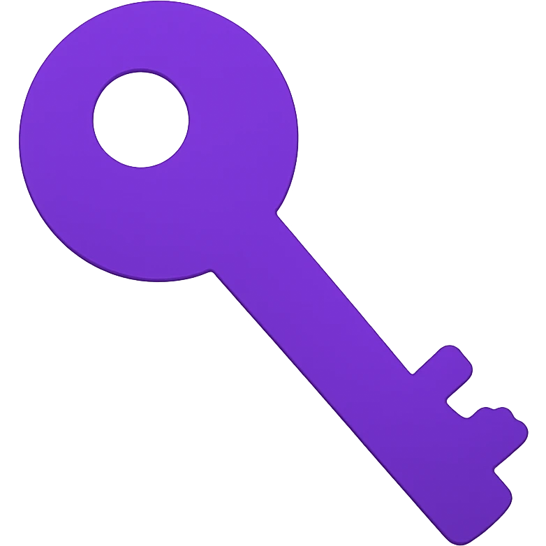 purple key emoji