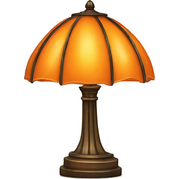 Orange Tiffany lamp emoji