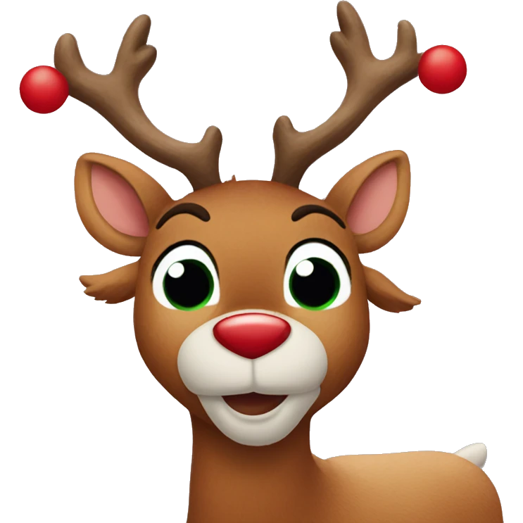 Rudolph the red nosed reindeer emoji