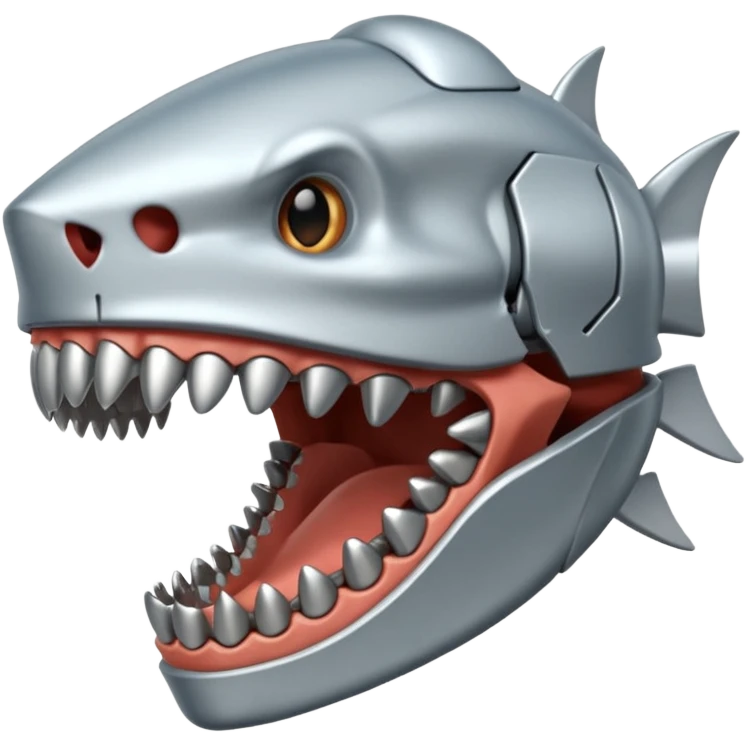metallic jaw with teeth emoji