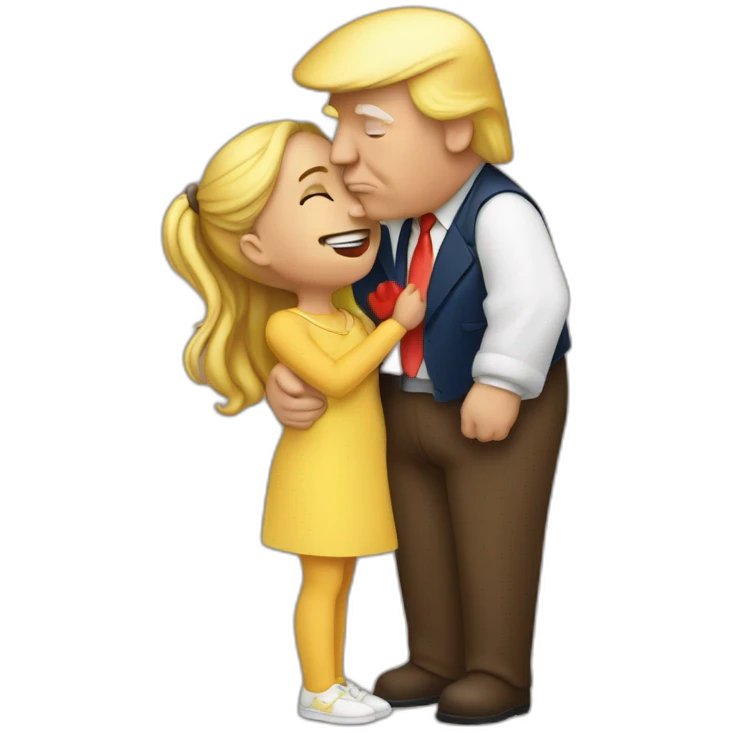 trump kissing his daughter, positivity, inclusiveness emoji
