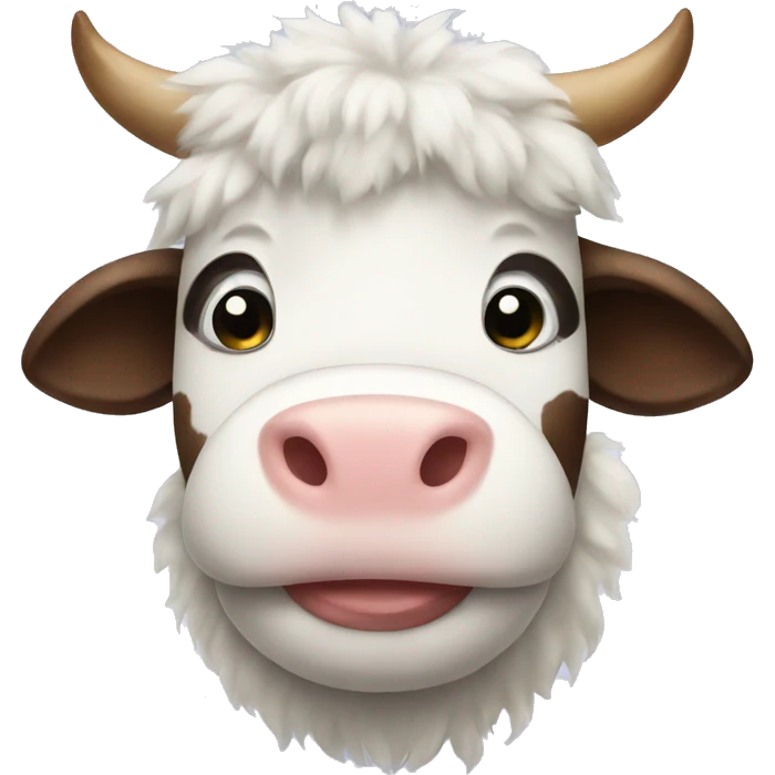 fluffy cow emoji