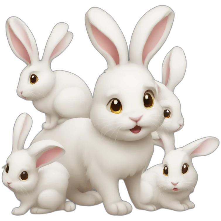 many-rabbit emoji