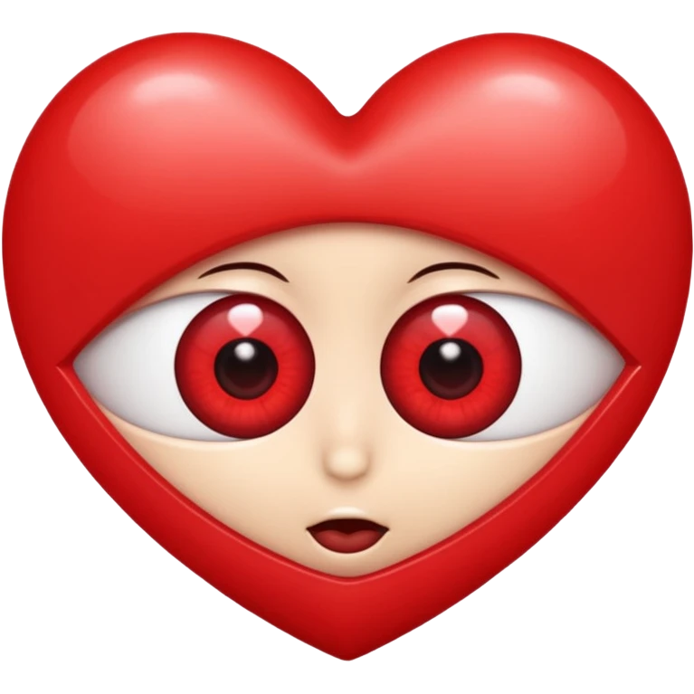 A kids Eyes popping out shaped like hearts  emoji