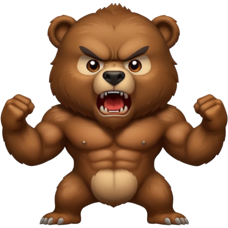 angry bear body emoji