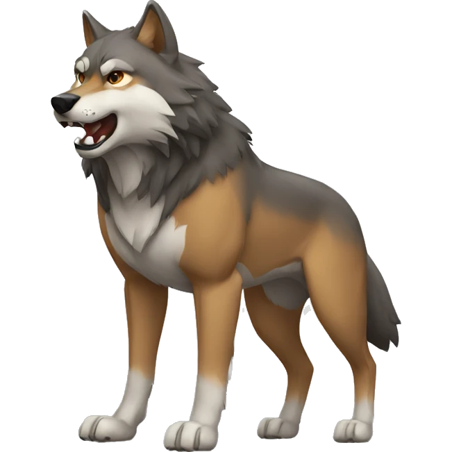 muscular wolves emoji