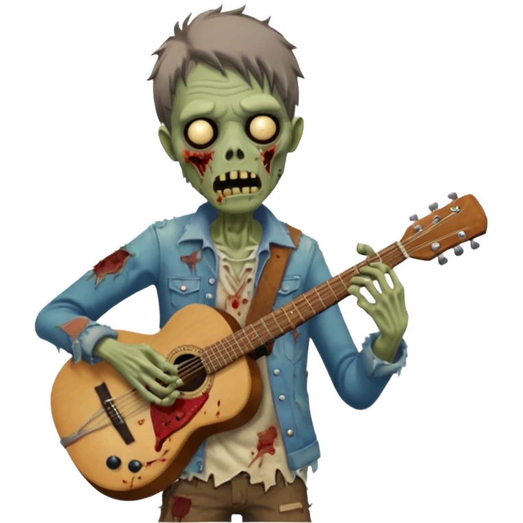 zombie playing guitar emoji