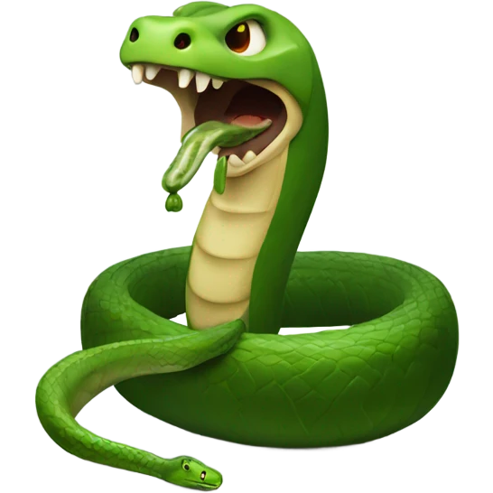 Snake eating a pickle  emoji
