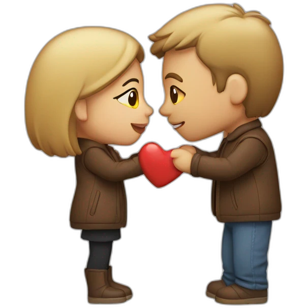 Pareja dando un beso emoji