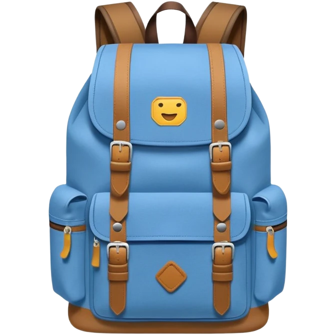 Backpack with front pocket emoji