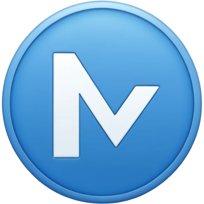 Un circulo azul con un visto blanco emoji