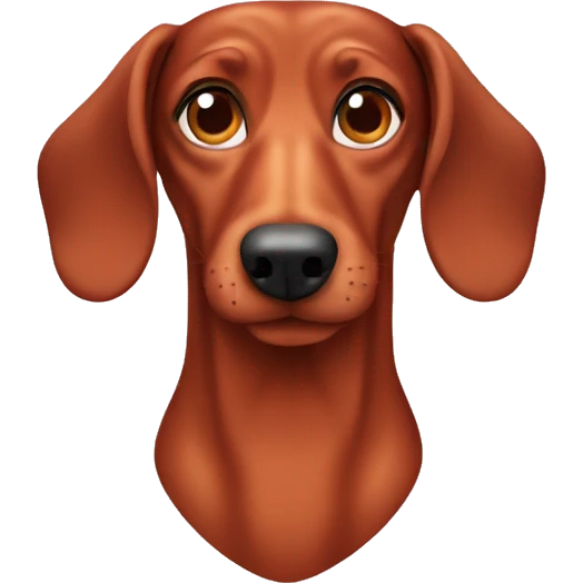 red dachshund emoji