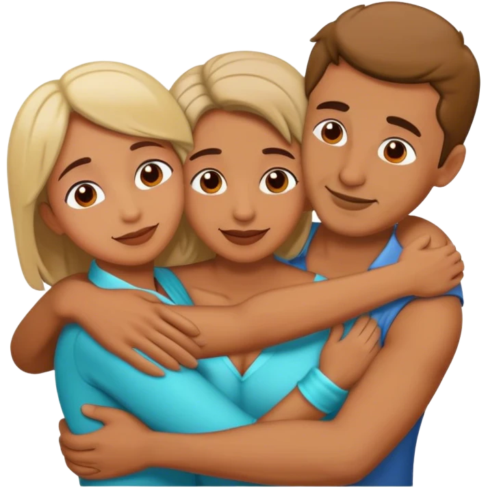 Aunt and Uncles hugging emoji