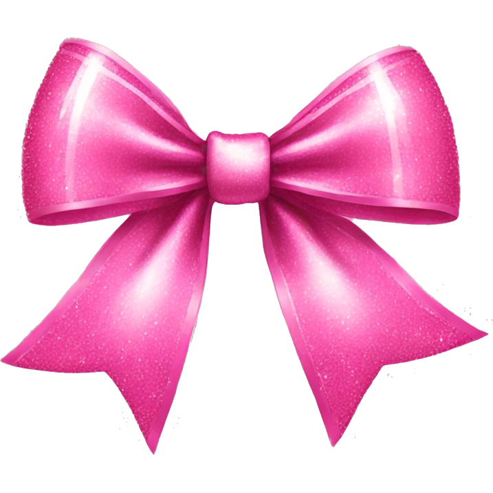 A pink sparkling bow emoji