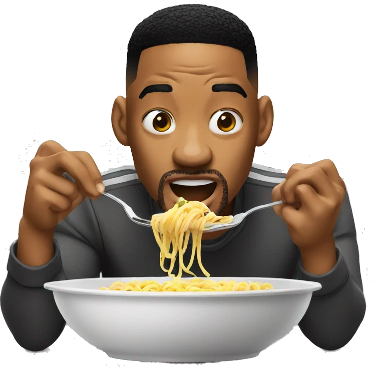 will smith eating pasta emoji