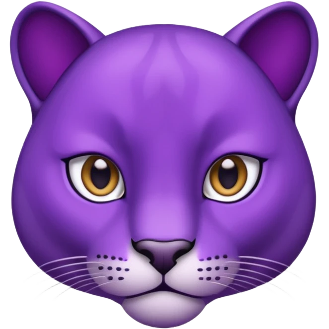 Purple Panther face turned to the slight right emoji