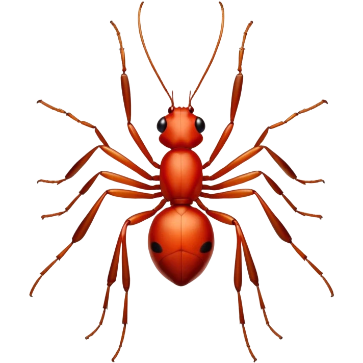 red ant with six legs emoji