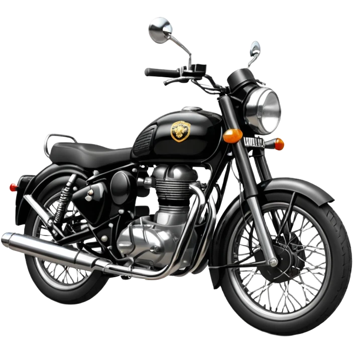 Black royal Enfield emoji