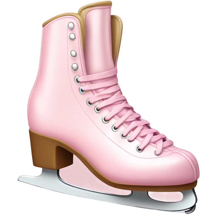 aesthetic pastel pink ice skates emoji