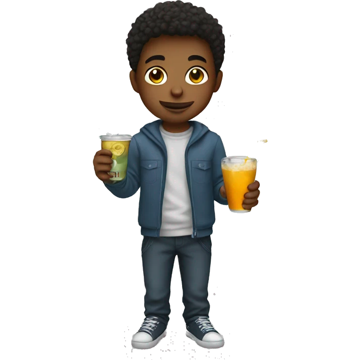 boy with drink emoji
